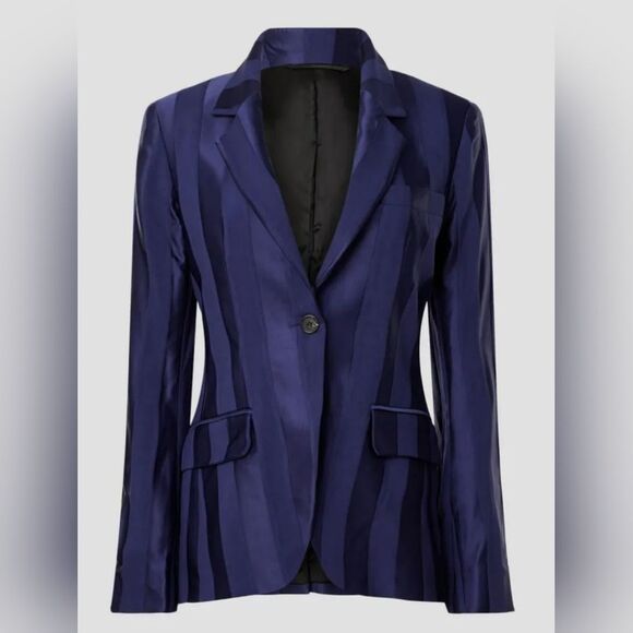 Câllas Navy Blue Striped James Blazer (42) - Picture 3 of 11
